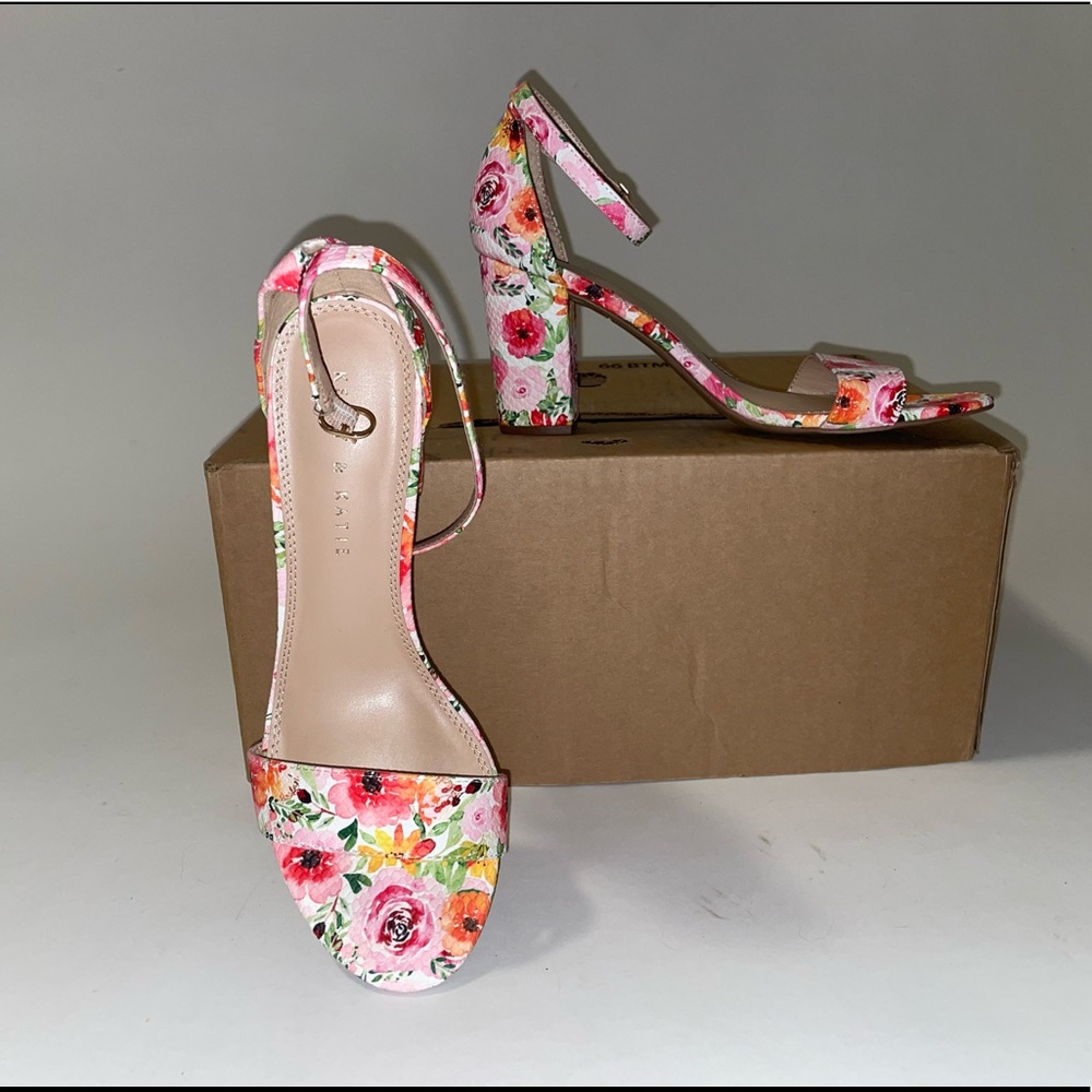 Floral Block Heels